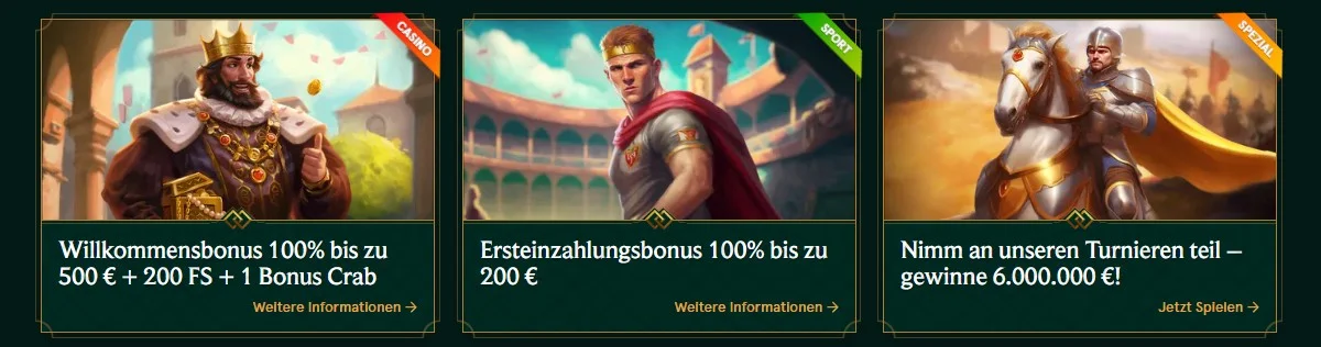 Casinia Casino Boni und Aktionen 