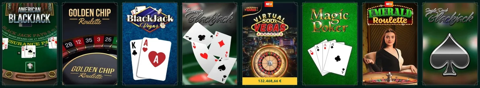 Casinia Casino Tischspiele